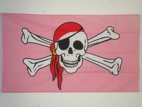 Drapeau pirate rose bandana - rose,