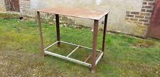 ANCIEN ETABLI TOUT EN ACIER Table de travail Atelier Garage Indus Déco Loft