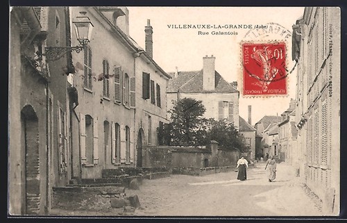Cpa villenauxe grande rue - cpa,