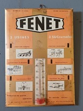 Ancien Thermomètre Glacoide Publicitaire Agricole Machines Fenet