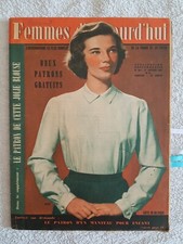FEMMES D'AUJOURD'HUI N°404 31/1/1953 Mode Couture Tricot Françoise Arnoul Poupée