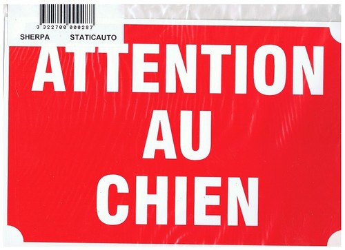 Panneau pvc attention chien - pvc, au