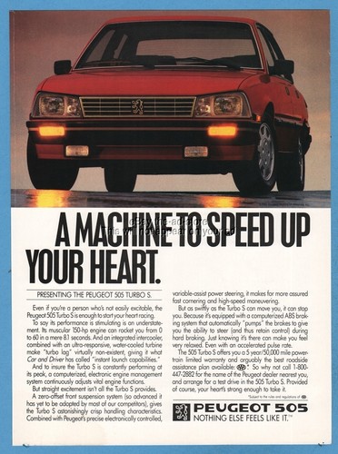 1987 peugeot 505 - peugeot, red