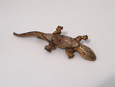 ancien bijou broche salamandre en pomponne
