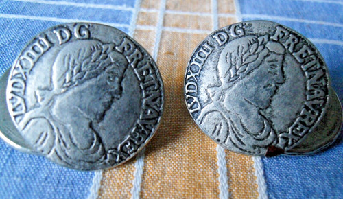 Boutons manchette argent - boutons,