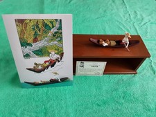 FIGURINE TINTIN ET MILOU EN PIROGUE POUR LA GALERIE COLIN N°91/500 1994 PIXI