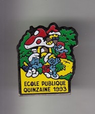 RARE PINS PIN'S .. BD COMICS CARTOON SCHTROUMPFS SMURFS PEYO CHAMPIGNON ECOLE~CX