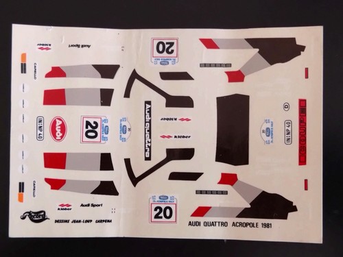 Decal audi quattro - 1/43,