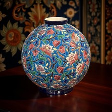 LONGWY / SUPERBE VASE BOULE  /