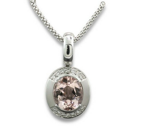 Pendentif pierre morganite - pendentif,