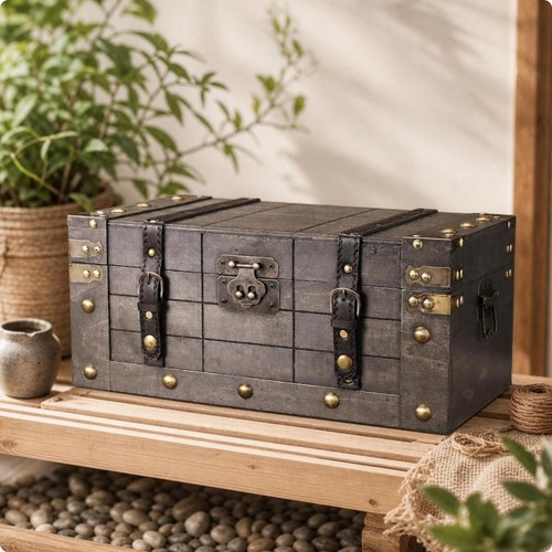 Coffre vintage bois - bois, à