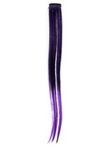 1 Clip-In Mèche Extension Extensions Cheveux Lisse 45cm Ombre Bicolore Violet