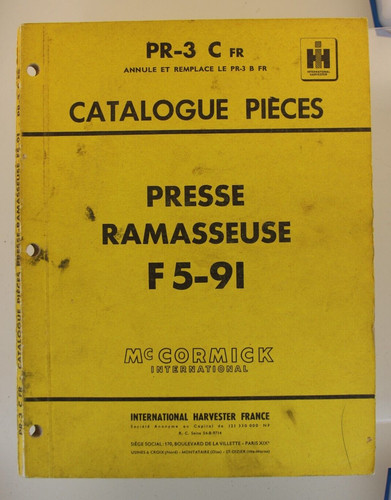 Catalogue pièces presse - catalogue,