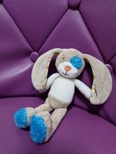 Petit Doudou Lapin Chien Tex Cocard Bleu 18 Cm
