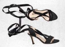 MINELLI sandales satin noir P 38 TBE