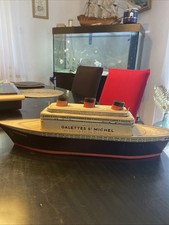 Grand Bateau Publicitaire Métal 60 cm – Galettes Saint-Michel