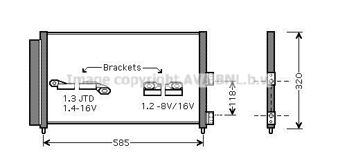 Condenseur climatisation fiat - condenseur,