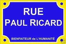 PLAQUE de RUE Paul RICARD
