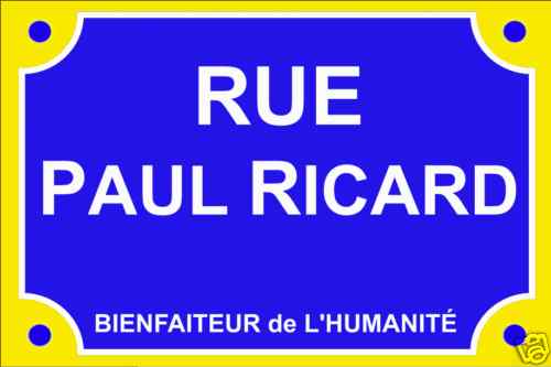 Plaque rue paul ricard - de,