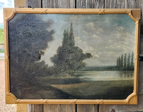 Ancien tableau huile sur - tableau, toile