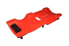 Chariot de Visite Mécanicien, 6 roulettes Pivotantes, 120 kg Capacité, Rouge