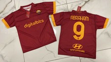 Maillot Roma Abraham N 9 2022 Officiel Adulte Enfants Footballeur Roma Capitale
