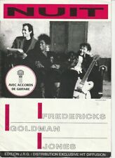 JEAN JACQUES GOLDMAN partition NUIT EDITION JRG HIT DIFFUSION 1990
