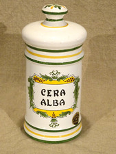 Pot à pharmacie  Cera Alba  faïence Clamecy   Roger Colas  ht 25 cm