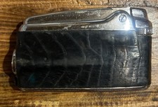 RARE Briquet RONSON Premier Varaflame  en Cuir  De Crocodile Modèle 1957