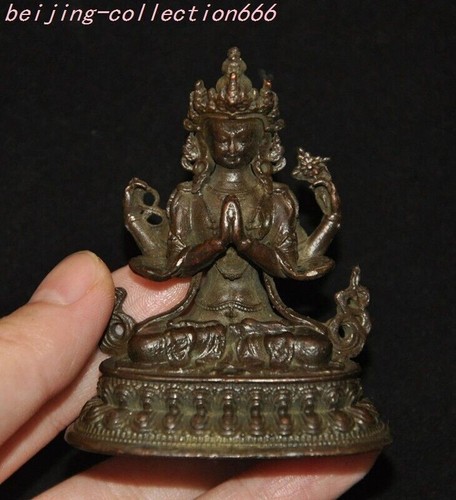 Old tibetan buddhism bronze - old,