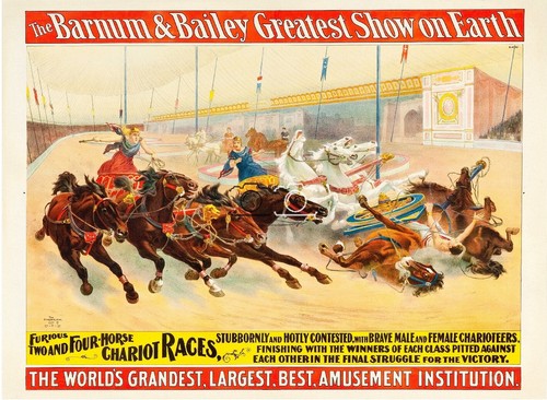 Cirque barnum bailey chevaux - cirque,