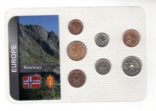 SET  7 COINS PIECES NORWAY