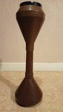 VINTAGE années 70 cendrier sur pied MARRON Haut 55 cm Diametre cendrier 18 cm