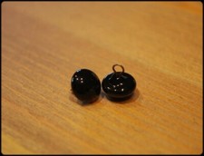 1 paire yeux en verre noir 6