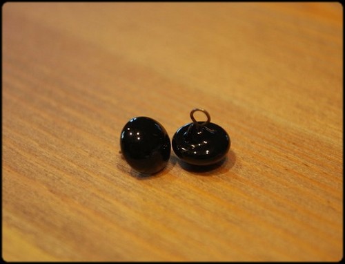 Paire yeux verre noir - paire,