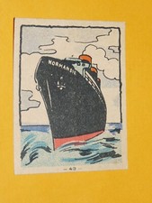 CHROMO PUBLICITAIRE BANANIA 1930-1940 #43 PAQUEBOT TRANSATLANTIQUE NORMANDIE