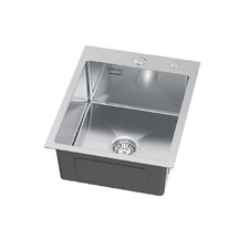 QLS Évier 40x50 CM Inox Ruben Inox – Avec Syphon Et Distributeur de Savon