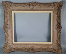 Cadre Montparnasse 74,5x64,5 cm, feuillure: 50x40 cm bois stuc patiné C751