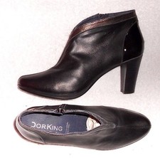 DORKING Low Boots zippés cuir noir  P 39 TBE