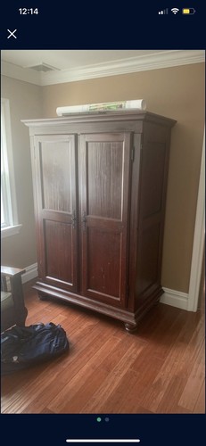 Brown armoire used - brown,