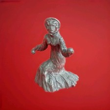 Superbe figurine de sorcière en métal vintage