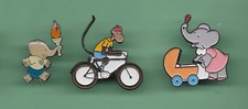 3 PIN'S BD *** BABAR - Differents *** LOT N° 6 ***