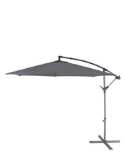 Parasol déporté sur pied Malta gris Aluminium 300 cm état neuf