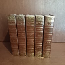 5 livres reliés cuir dorure