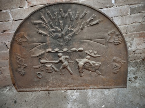 Plaque cheminée fonte - de, en