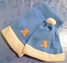 * DAMART * BONNET & ECHARPE ENFANT * POLAIRE BLEU & BLANC *