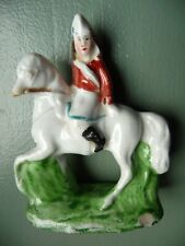 FAÏENCE ANCIENNE FIGURINE SOLDAT NAPOLEON? PORCELAINE LOURDE France XIXème