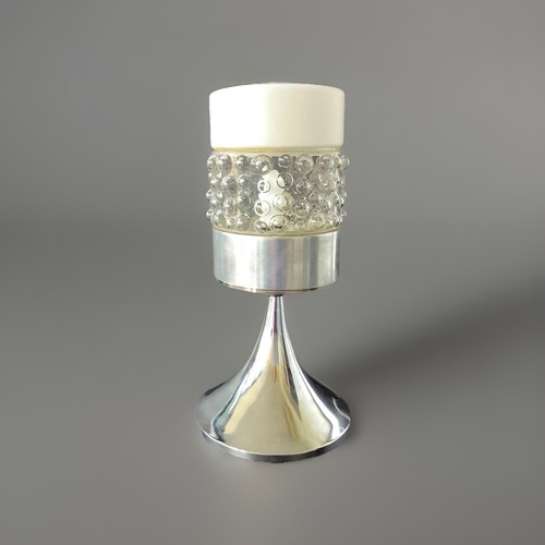 Lampe space age - chrome, verre