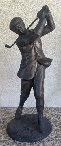 Ancienne statuette golfeur art - golfeur,
