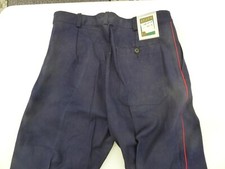 Pantalon bleu indigo taille 44 passepoil rouge  étiquette de stock!